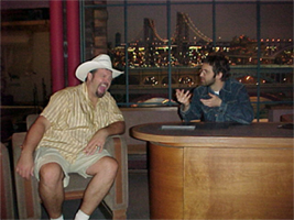 E & Butch on the David Letterman Show Set